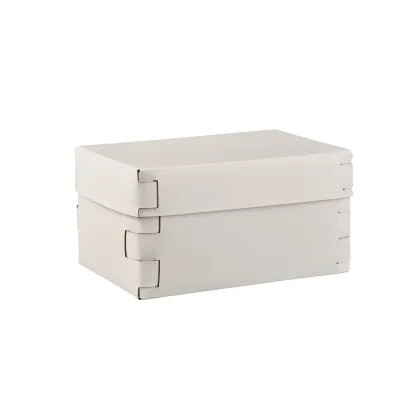 Zdjęcie Wyjątkowe białe skórzane pudełko Snob 25x15xH13,5 cm