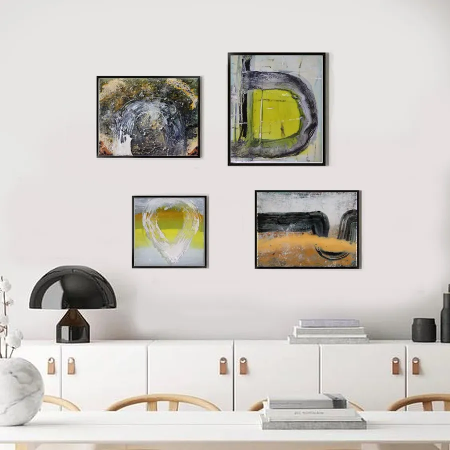 picture 2 painting "space 1" 24x18cm, oil, resin on canvas, 2019