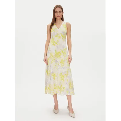Zdjęcie Calvin Klein Sukienka letnia Print Abstract Ecovero Vn Dress LV044B059G Żółty Regular Fit