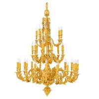 Zdjęcie Ekskluzywny żyrandol z pozłacanego mosiądzu