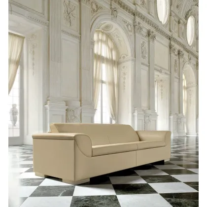 Zdjęcie Stylowa sofa z nowoczesnej kolekcji skórzanych sof – Mascheroni