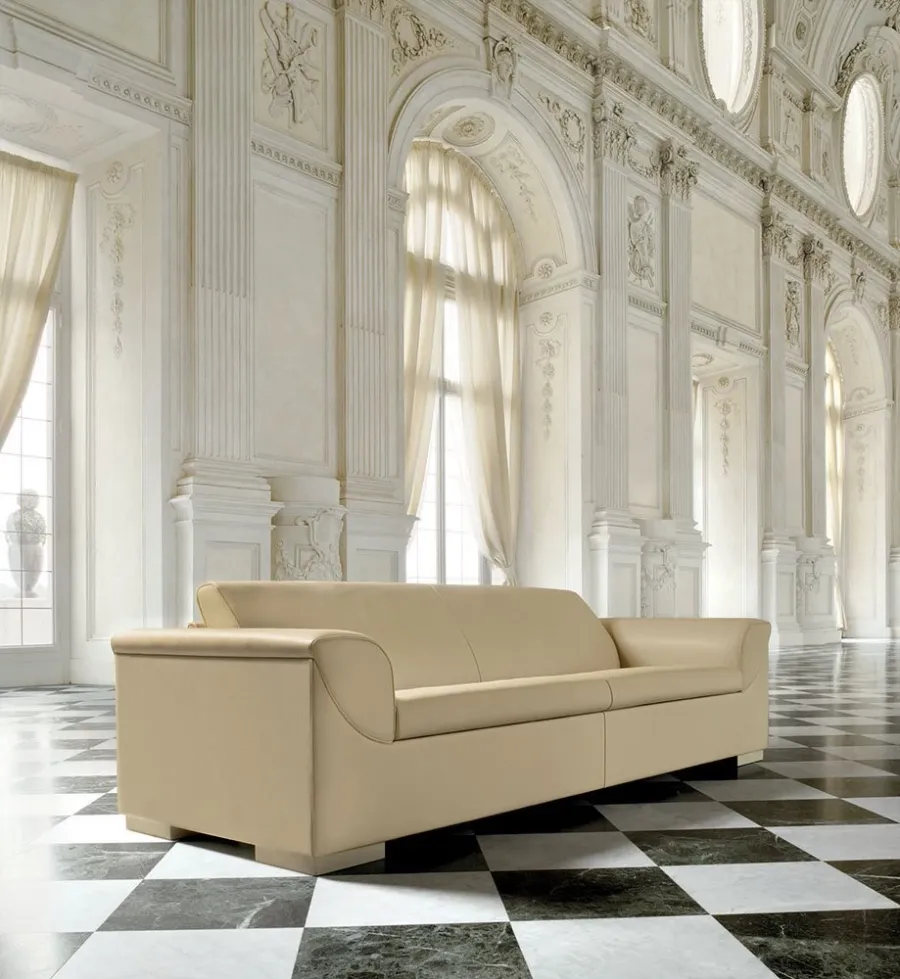 obrazek 1 Stylowa sofa z nowoczesnej kolekcji skórzanych sof – Mascheroni