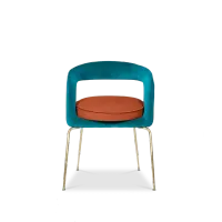 Zdjęcie Niebieskie krzesło do jadalni - EssentialHome