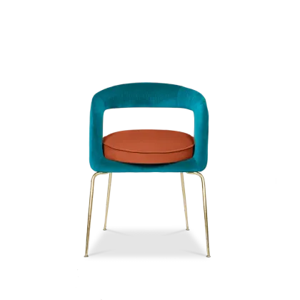 Zdjęcie Niebieskie krzesło do jadalni - EssentialHome