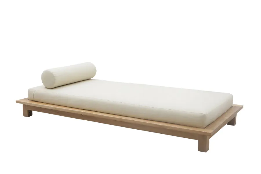 obrazek 2 Leżak na kółkach Saint Raphael wykonany z naturalnego drewna tekowego