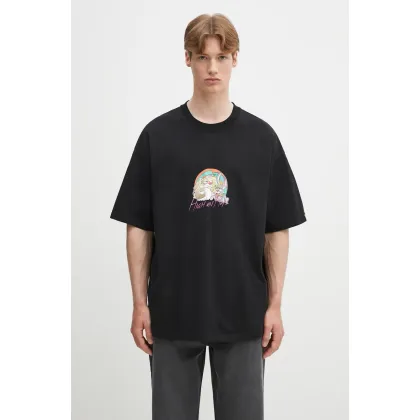 Zdjęcie Martine Rose t-shirt bawełniany Oversized męski kolor czarny z nadrukiem 621JE03001H