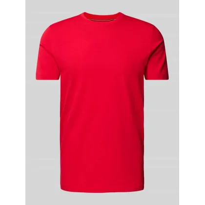 Zdjęcie T-shirt z prążkowanym okrągłym dekoltem