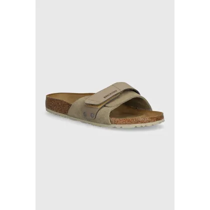 Zdjęcie Birkenstock klapki zamszowe Oita damskie kolor beżowy 1028056