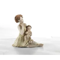 Picture Figurine of a mother sitting with a child - Sibania