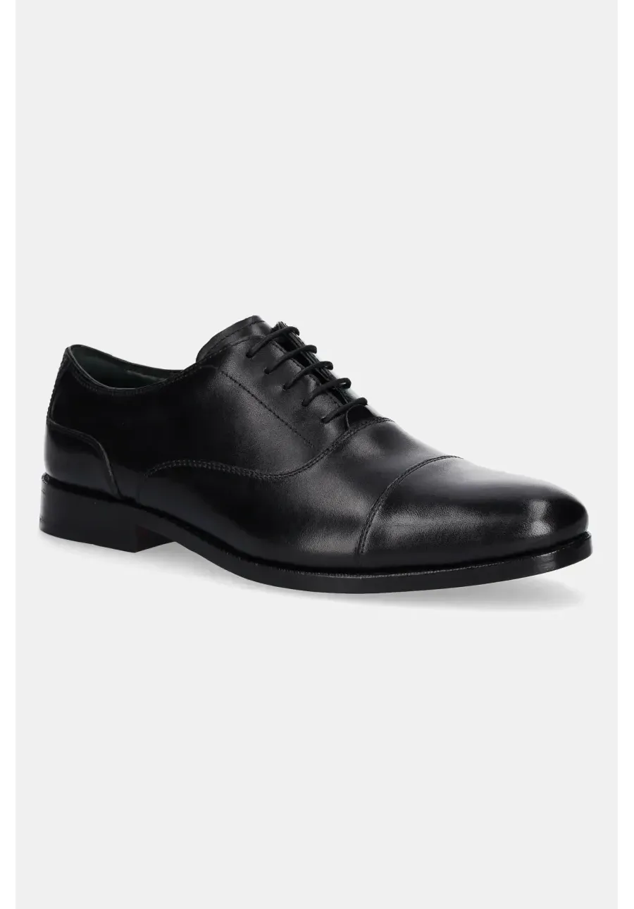 obrazek 1 Clarks Originals półbuty skórzane CraftJames Cap męskie kolor czarny 26178572