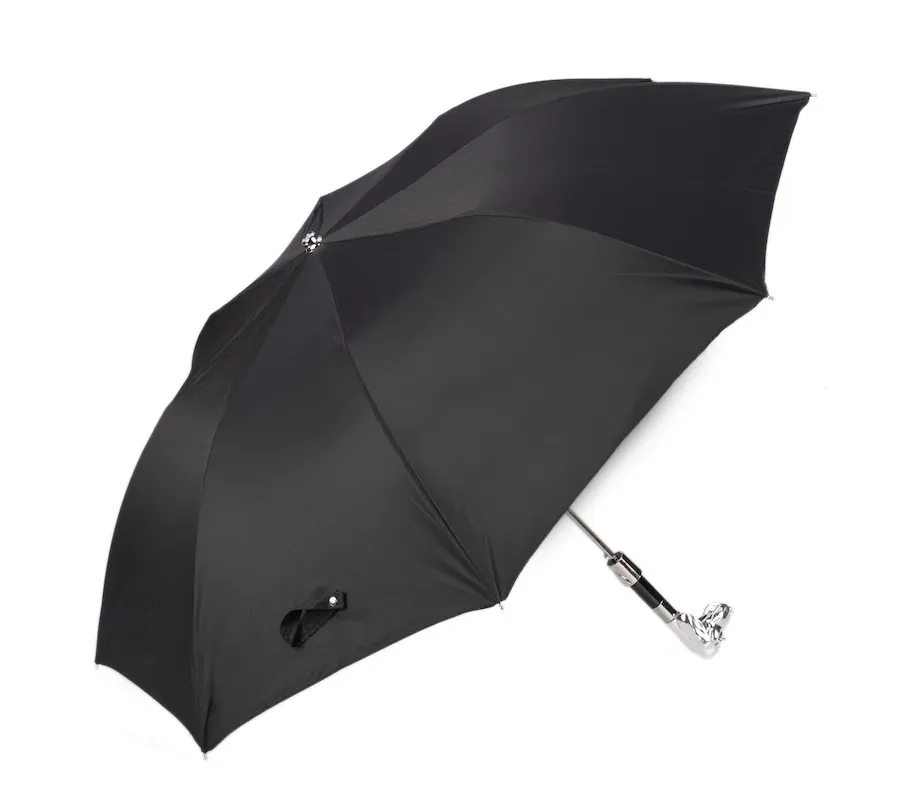 obrazek 7 Wyjątkowy parasol męski w kolorze czarnym z rączką w kształcie głowy psa - Pasotti