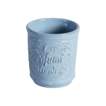 Picture Blue ceramic bathroom mug - Virginia Casa