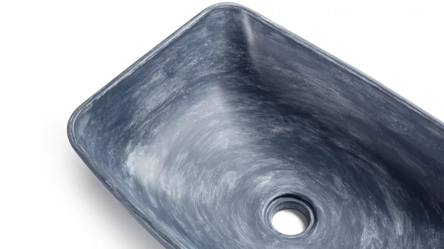 obrazek 3 Wyjątkowa umywalka 50 cm VIRGO BASIC – PATINA, niebiesko-szary, lakier matowy