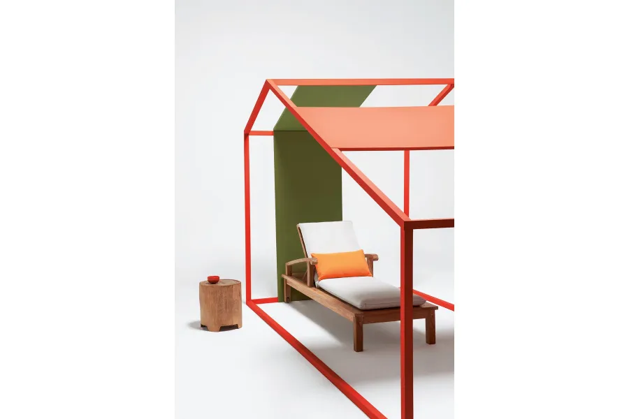 obrazek 4 Stylowy leżak wypoczynkowy z kółkami Saint Laurent do ogrodu i na taras