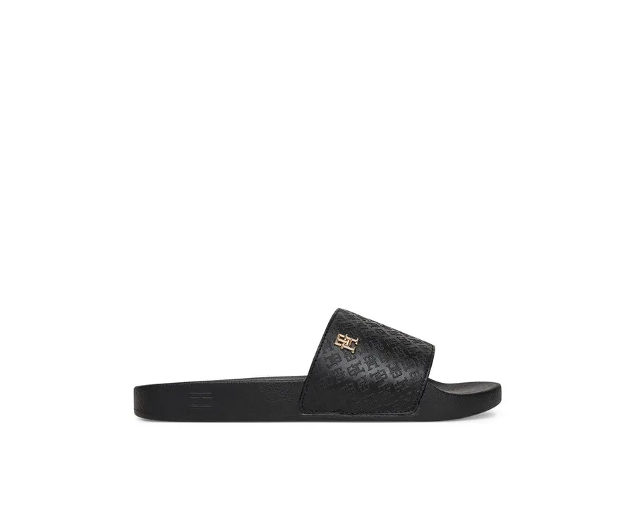 obrazek 1 Tommy Hilfiger Klapki Th Monogram Poolside FW0FW08525 Czarny