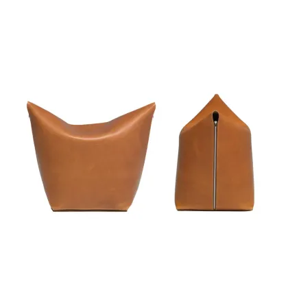 Zdjęcie Skórzana pufa – włoskie rzemiosło