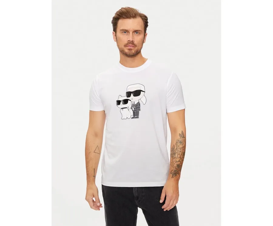 obrazek 1 KARL LAGERFELD T-Shirt 755061 544241 Biały Regular Fit