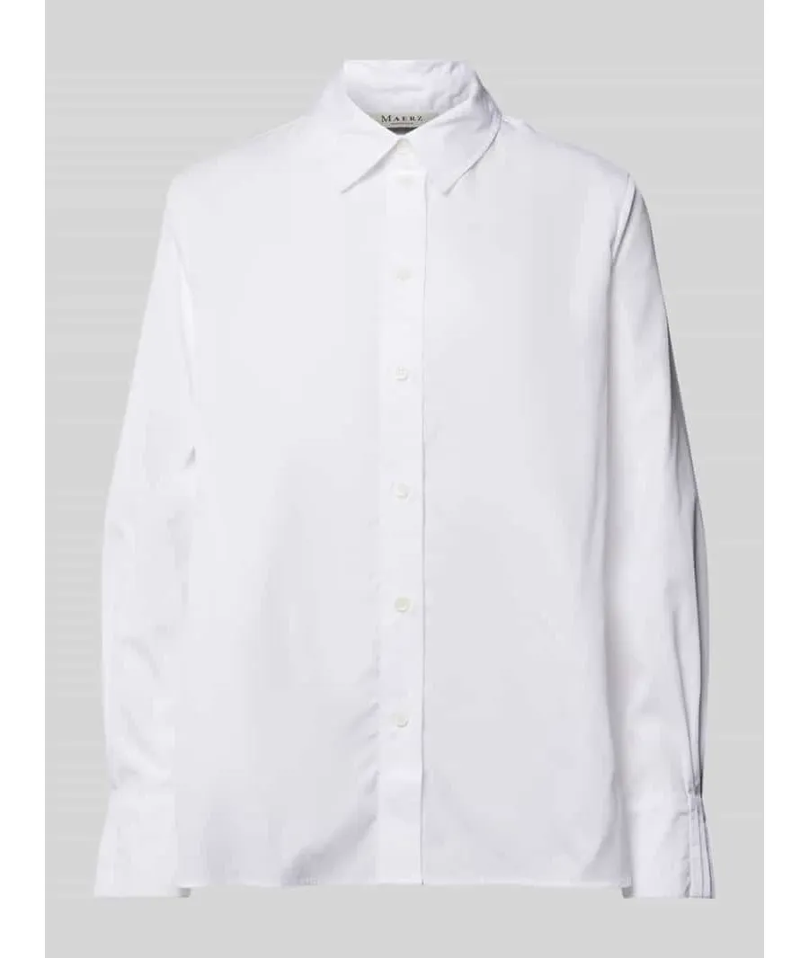 obrazek 1 Bluzka koszulowa z listwą guzikową model ‘VENEZIA’