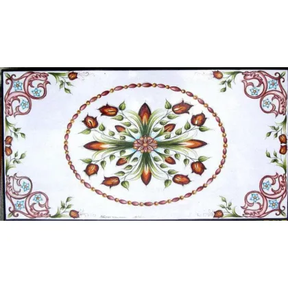 Zdjęcie Blat ogrodowy z lawy zdobiony pięknym ozdobnym motywem – Ceramiche Valchida