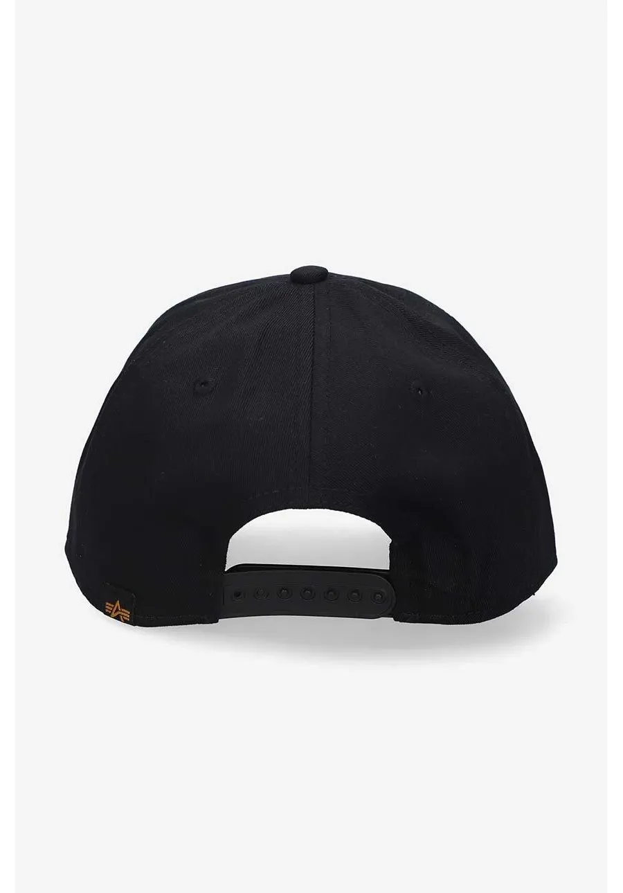 obrazek 1 Alpha Industries czapka z daszkiem bawełniana kolor czarny z nadrukiem 126912.682-CZARNY