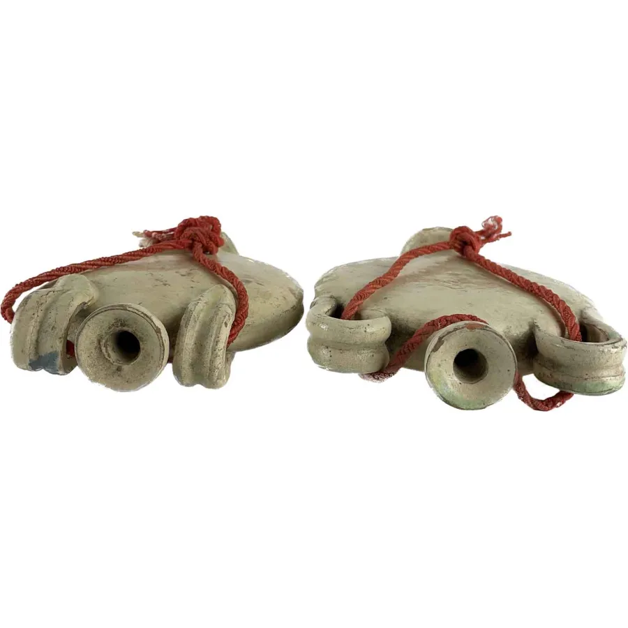 obrazek 6 Para ceramicznych butelek na wodę dla podróżnych z końca XIX wieku