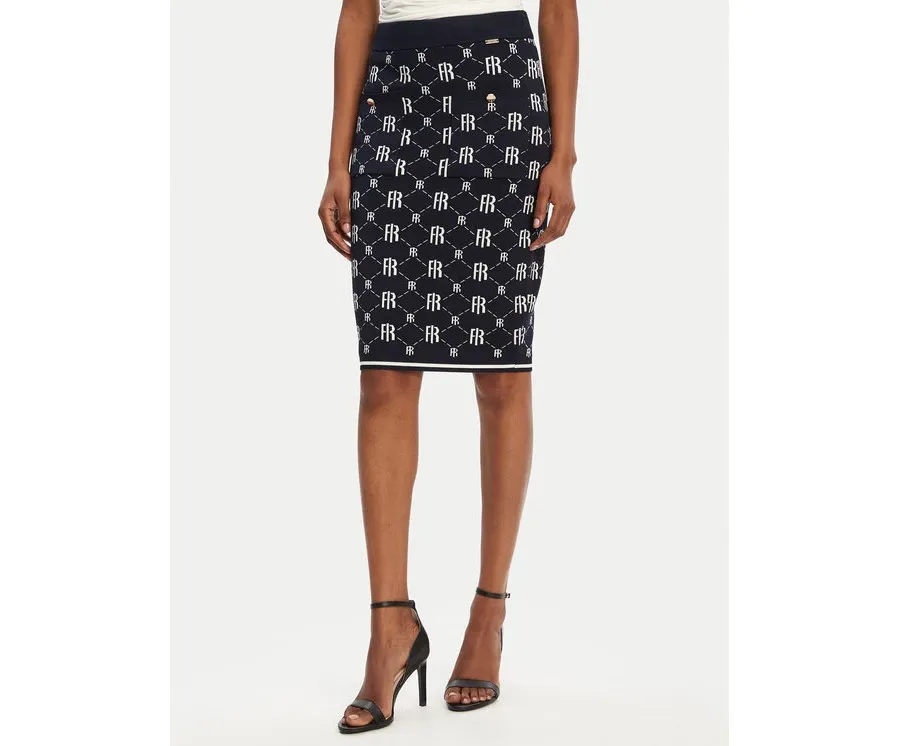 obrazek 1 Fracomina Spódnica ołówkowa FR25WG4009K414F8 Granatowy Slim Fit
