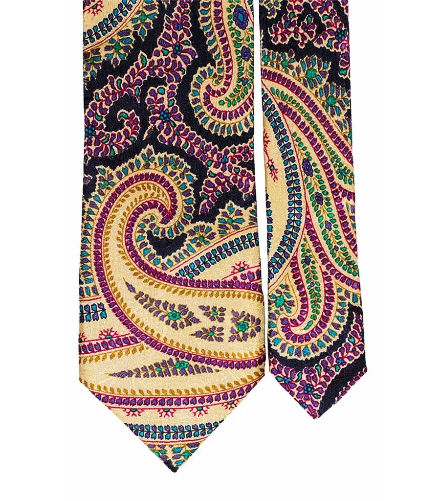 obrazek 2 Kolorowy krawat z dużymi wzorami paisley