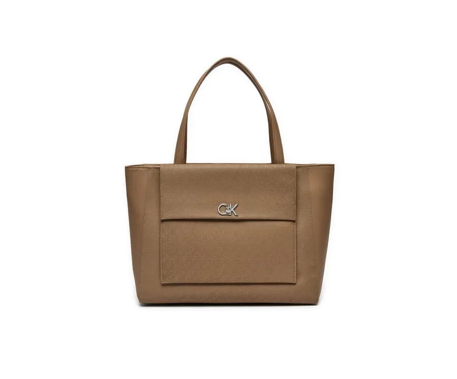 obrazek 1 Calvin Klein Torebka Ck Medium Shopper W/Pocket_Mono K60K613136 Brązowy