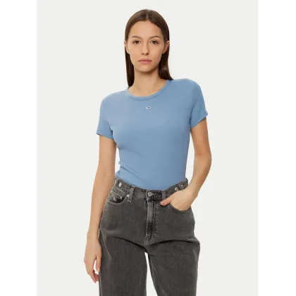 Zdjęcie Tommy Jeans T-Shirt Essential DW0DW17383 Niebieski Slim Fit