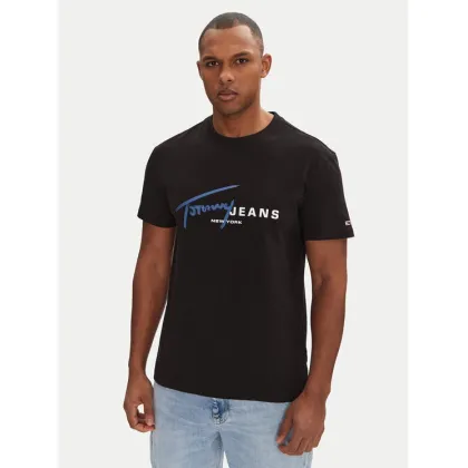 Zdjęcie Tommy Jeans T-Shirt Signature Dna DM0DM20817 Czarny Regular Fit