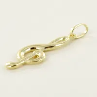 Picture Gold pendant in the shape of a treble clef