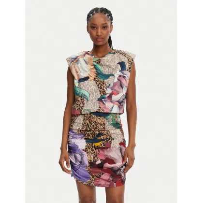 Zdjęcie Just Cavalli Sukienka koktajlowa 78PAOE01 Kolorowy Slim Fit