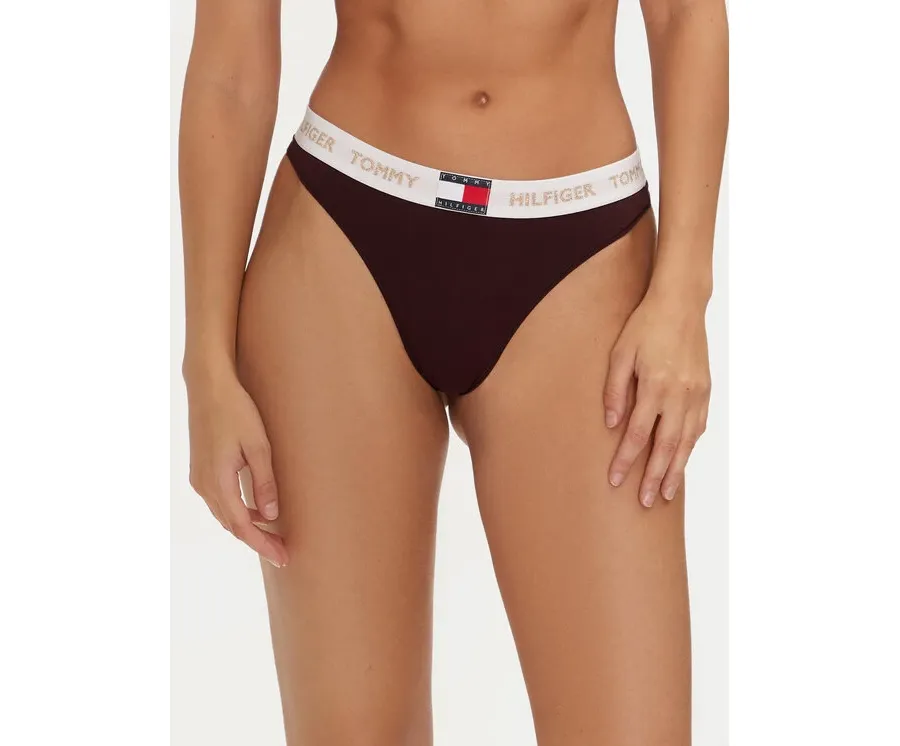 obrazek 1 Tommy Hilfiger Stringi UW0UW05655 Bordowy