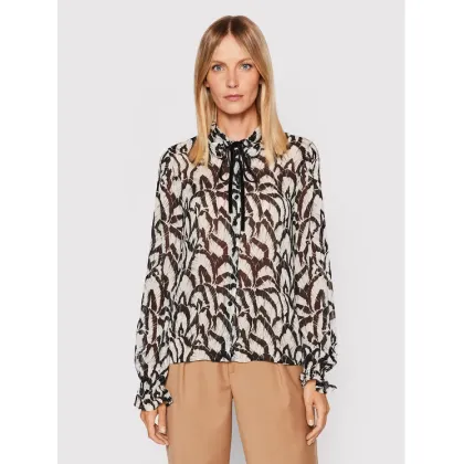 Zdjęcie The Kooples Bluzka FTOP25015K Czarny Relaxed Fit