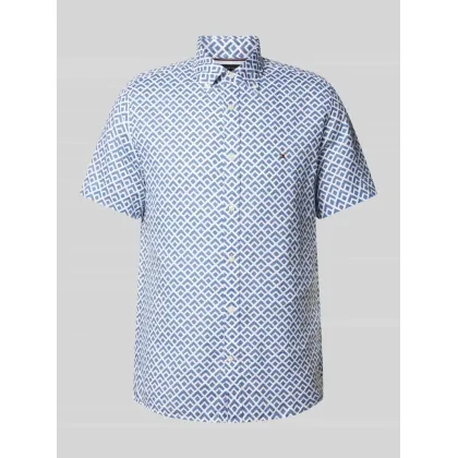 Zdjęcie Koszula casualowa o kroju slim fit we wzory na całej powierzchni
