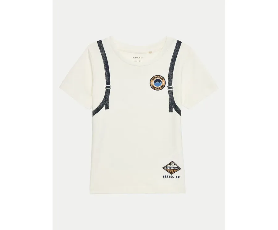 obrazek 1 NAME IT T-Shirt 13232049 Écru Regular Fit