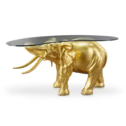 Zdjęcie Stolik słoń - złoty lub srebrny