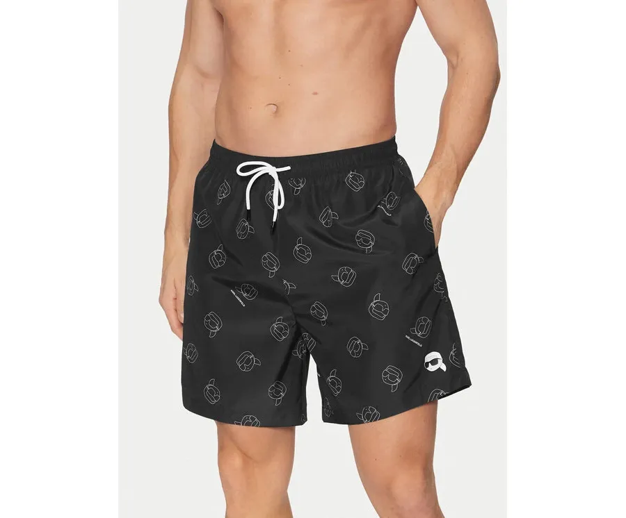 obrazek 1 KARL LAGERFELD Szorty kąpielowe A1M46060 Czarny Regular Fit