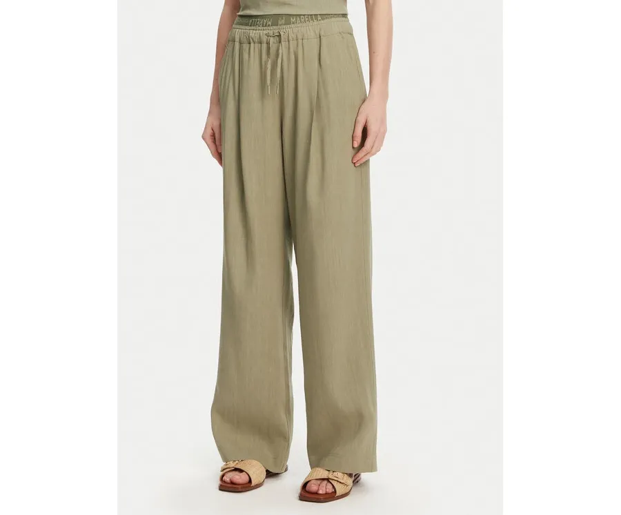 obrazek 1 Marella Spodnie materiałowe Fred 2513131085 Zielony Wide Leg