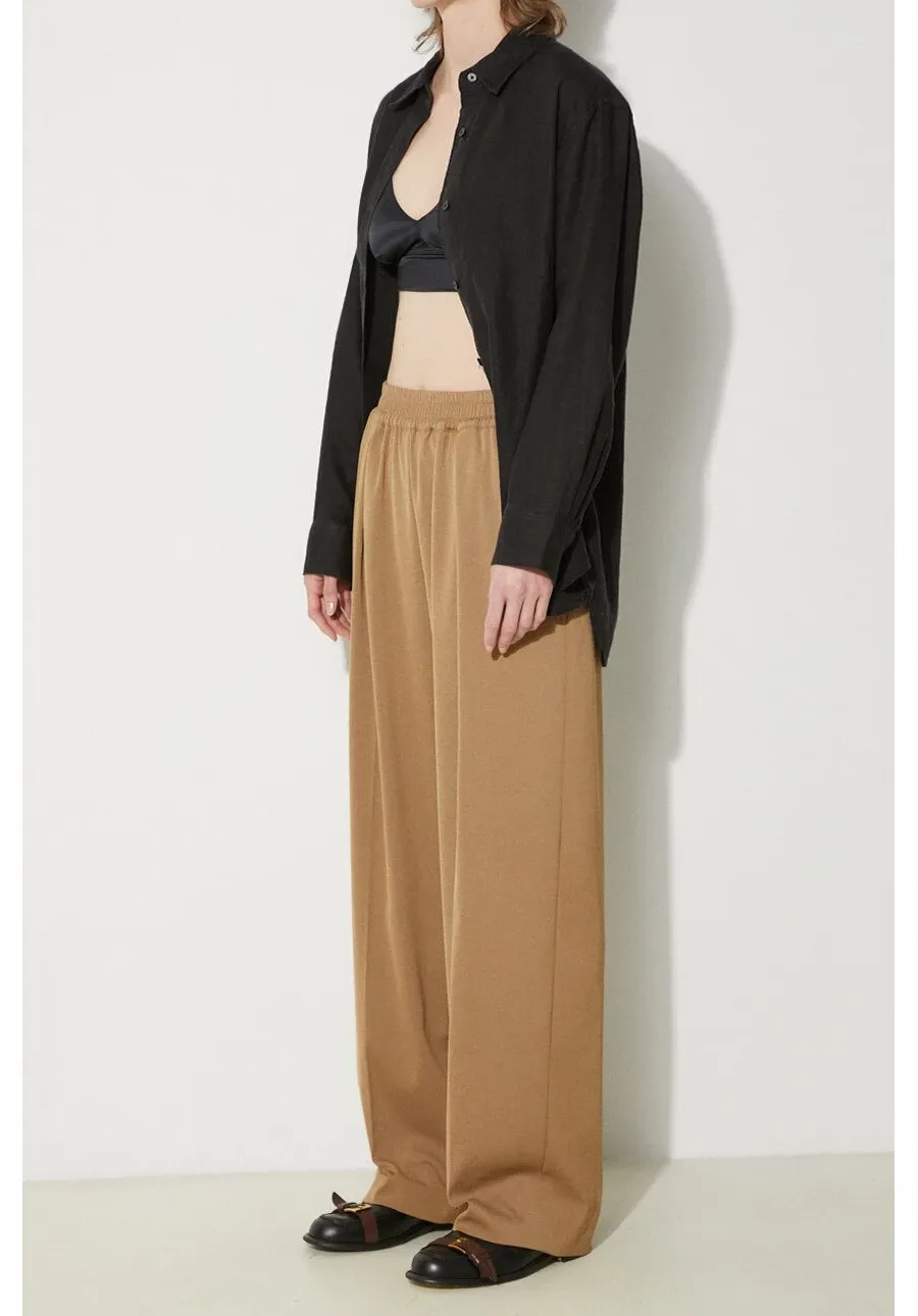 obrazek 1 Samsoe Samsoe spodnie JULIA damskie kolor beżowy szerokie high waist F23100048