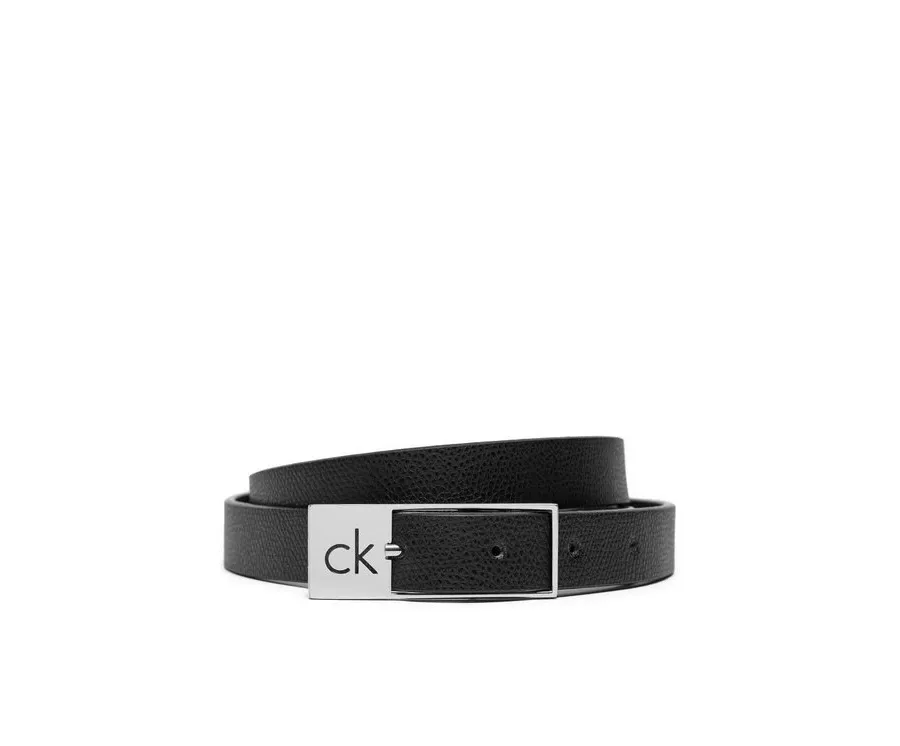 obrazek 1 Calvin Klein Pasek Damski Ck Cut Square Buckle 2.0_Caviar K60K612864 Czarny