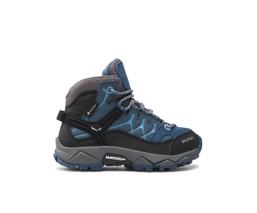 obrazek 1 Salewa Trekkingi Jr Alp Trainer Mid Gtx GORE-TEX 64010-0365 Niebieski
