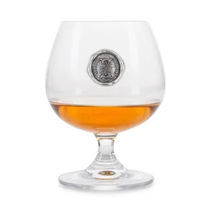 Zdjęcie Kieliszek do brandy z cynowym kartuszem z literą „Z” – prezent na wyjątkową okazję