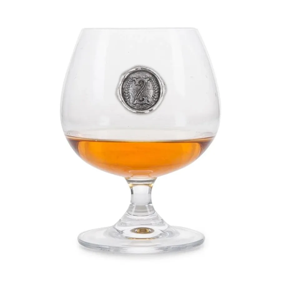 obrazek 1 Kieliszek do brandy z cynowym kartuszem z literą „Z” – prezent na wyjątkową okazję