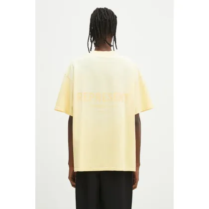 Zdjęcie Represent t-shirt bawełniany Owners Club męski kolor żółty z nadrukiem OCM41114.32