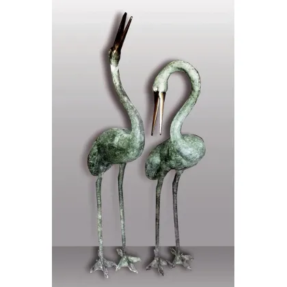 Zdjęcie Rzeźba z brązu pary flamingów - Fonderia Artistica Ruocco