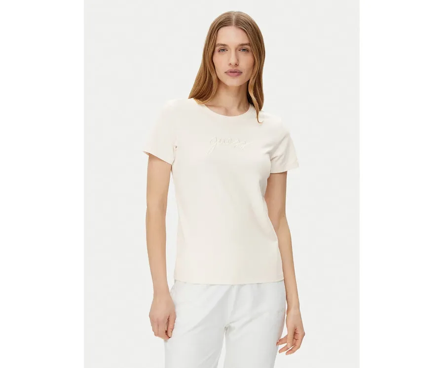 obrazek 1 Guess T-Shirt O5GI02 KBBU1 Écru Regular Fit