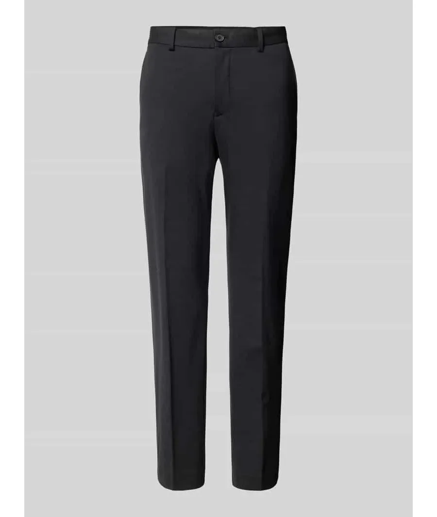 obrazek 1 Spodnie do garnituru o kroju slim fit w kant model ‘DELON’