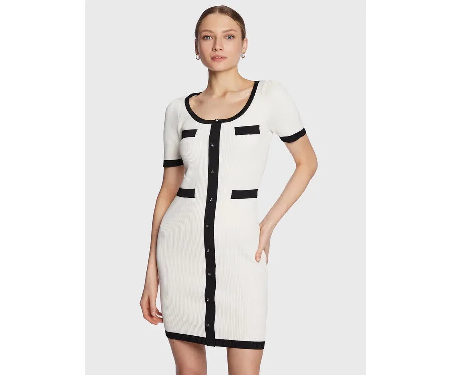 obrazek 1 Fracomina Sukienka dzianinowa FS23SD5005K41701 Biały Slim Fit