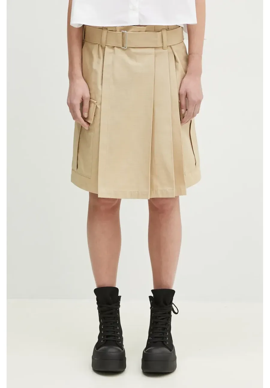 obrazek 1 Kenzo spódnica bawełniana kolor beżowy mini rozkloszowana FF52JU2989DL.11